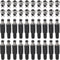 AITRIP 20 Pairs 40PCS DC Power Supply Jack Socket Female Panel Mount Connector with DIY Male Solder Adapter
