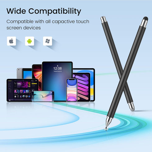 Stylus Pen for Touchscreen, 3 in 1 Magnetic iPad Stylus Pens 2Pcs High Sensitivity & Precision for Chromebook, iPad,