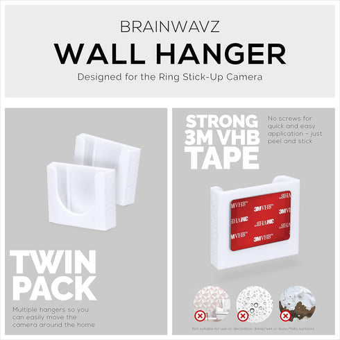 Adhesive Wall Mount for Stick Up Cam (2 Pack), No Hassle Bracket Holder for Battery, Wired & Solar Versions