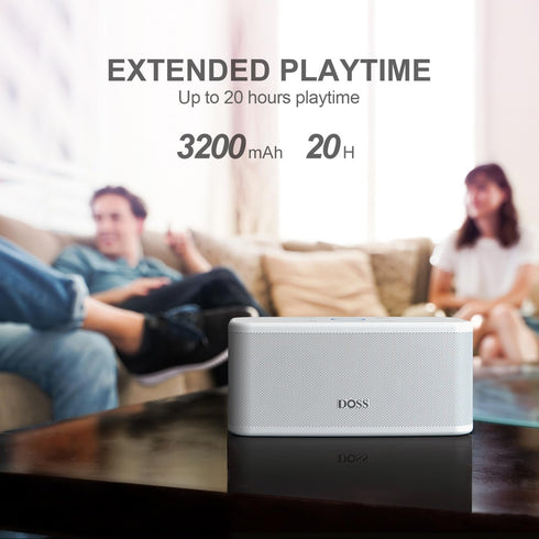 DOSS SoundBox Plus Portable Wireless Bluetooth Speaker, HD Sound, Deep Bass, Wireless Stereo Pairing, 20H Playtime for