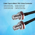 TNC Female Waterproof Connector, 10 pcs TUOLNK Crimp Plug for RG58 RG142 Coaxial Cable Solder Connector