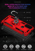 Androgate Moto G Pure Case with HD Screen Protector, Military-Grade Ring Holder Car Mount, 16ft Drop Tested Cover (Red)