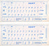 HQRP 2pcs Cyrillic Alphabet Ukrainian Russian Laminated Keyboard Stickers On Transparent Background with