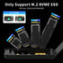 FIDECO M.2 NVMe SSD Enclosure, USB 3.2 Gen 2 to M.2 NVMe Adapter, Tool-Free Installation, Support UASP