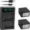 Kastar NP-FH100 Battery 2-Pack and LTD2 USB Charger - Compatible with Sony DCR-DVD Series Cameras