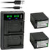 Kastar NP-FH100 Battery 2-Pack and LTD2 USB Charger - Compatible with Sony DCR-DVD Series Cameras