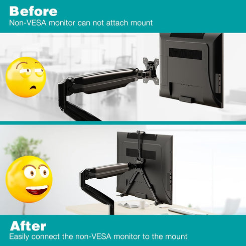 MOUNT PRO VESA Mount Adapter, Universal Non-VESA Monitor Mount for 19 to 32 inch Screens, Holds up to 17.6lbs