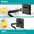 MOUNT PRO VESA Mount Adapter, Universal Non-VESA Monitor Mount for 19 to 32 inch Screens, Holds up to 17.6lbs