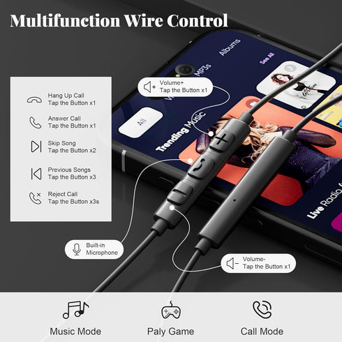 USB C Headphones, Type C Earphones for Samsung S24/ S24 Plus/ S24 Ultra Wired Earbuds with Microphone Volume Stereo in-Ear Control Earphone Compatible for Samsung S23 S22 S21 A54 iPhone 15 Pro Max