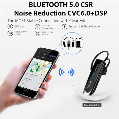 V5.3 Wireless Bluetooth Earpiece for Samsung Galaxy S24 S23 S22 S20+/Ultra/Galaxy A/Z Flip & Fold/A8 Tab, IPX3