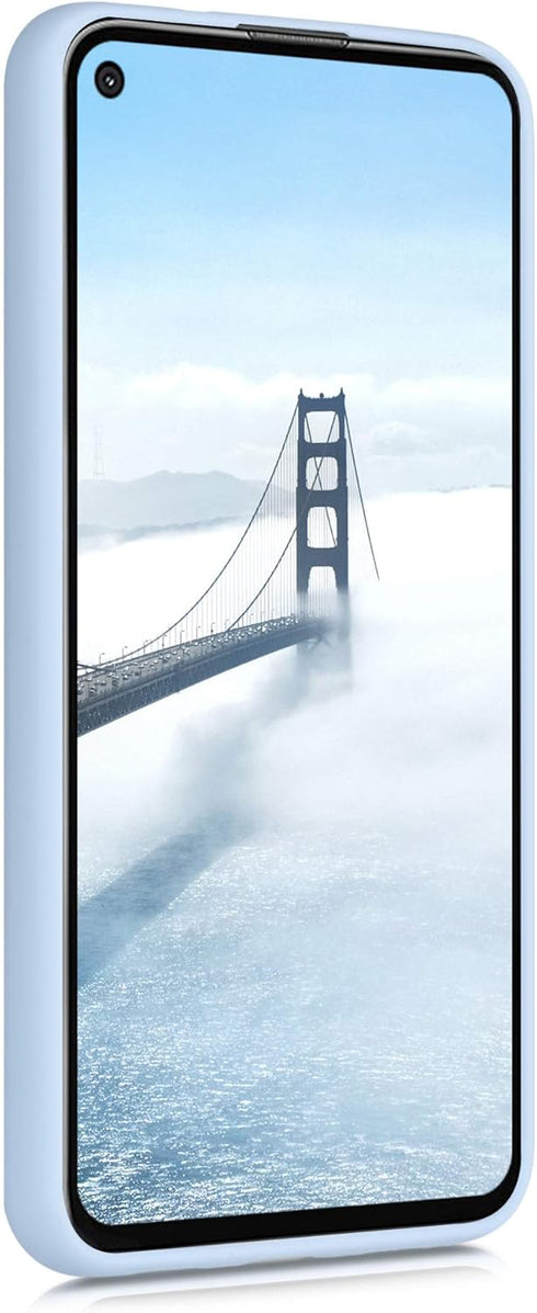 kwmobile Case Compatible with Google Pixel 4a 5G, Soft Slim Protective TPU Silicone Cover - Light Blue Matte