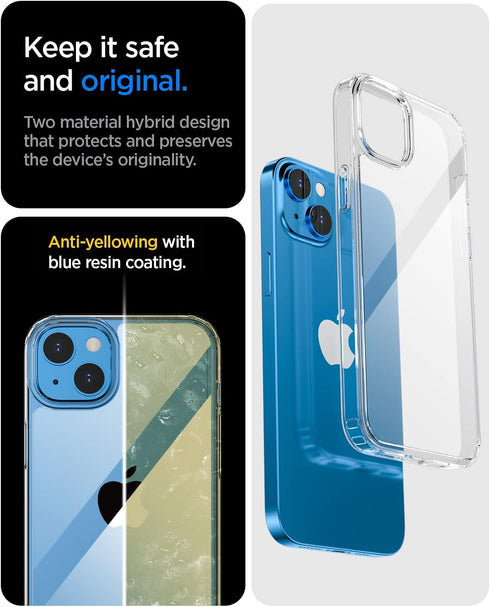 AICase Clear Case for iPhone 14 with Screen Protector and MagSafe Ring, Transparent Slim Shockproof Cover 14 6.1 inch