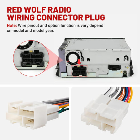1999-2002 RED WOLF Car Radio Wiring Harness W/Wire Connector for GMC Chevy Chevrolet Sierra Suburban to Install