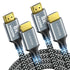 8K HDMI Cable 8 ft 2Pack, 48Gbps High Speed HDMI 2.1 Cable,