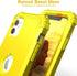 IDweel iPhone 11 Case - Yellow, 3-in-1 Hybrid, Shockproof, Slim Fit, Heavy Duty, with Tempered Glass Screen Protector.
