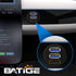 BATIGE 3ft Dual USB 3.0 & HDMI Flush Mount Extension Cable for Car, Truck, Boat, Motorcycle - USB 3.0 Dash Mount