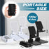 Wonderjune 12 Pcs Cell Phone Stand Desk Table Adjustable Angle Height Phone Stand Foldable Portable Mobile Holder
