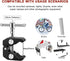 Super Clamp Camera Mount with Double Ball Head Adapter - 360° Rotation, Compatible with Canon Nikon DSLR, Gopro, LED