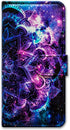 Case for Galaxy A21 - Purple Mandala Galaxy Sky Leather Flip Wallet Cover with Card Slot Holder
