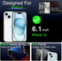 IMBZBK 4 Pack Privacy Screen Protector for iPhone 15 Tempered Glass with 4 Pack Camera Lens Protector, Accessories 9H Anti Spy, 2.5D Curved, Case Friendly, Transparent