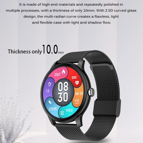 Smart Watch, 1.3” Smartwatch for Women, Answer/Make Call, Fitness Tracker with 100+ Sport Modes, IP67 Waterproof, Heart