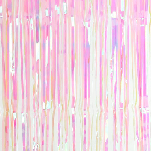 Dazzle Bright 2 Pack Backdrop Curtain, 3FT x 8FT Metallic Tinsel Foil Fringe Curtains for Baby Shower Party Background