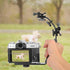 ChromLives L Bracket Mount Video Grip with Dual Flash Cold Shoe, 1/4'' Tripod Screw, Heavy Duty Padded Grip