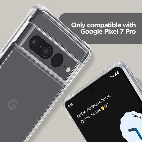 Case-Mate Tough Series Google Pixel 7 Pro Case (Clear) - 10FT Drop Protection, Wireless Charging Compatible
