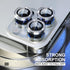 Choiche Camera Lens Protector for iPhone 15 Pro/Pro Max, Bling 9H Tempered Glass Cover with Metal Ring Decoration