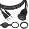 QIANRENON USB3.0 & 3.5mm Audio Threaded Fixed Embedded Car Waterproof Cable, 5Gbps TRS 3.5mm & USB3.0 Dashboard Panel