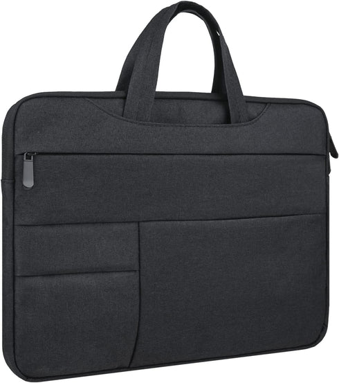 RAINYEAR 13 Inch Laptop Sleeve Case for MacBook 13.6 A2681 M2 M1, Briefcase with Hidden Handle - Black