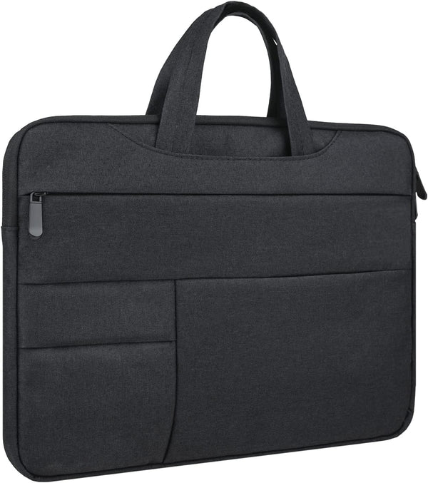 RAINYEAR 13 Inch Laptop Sleeve Case for MacBook 13.6 A2681 M2 M1, Briefcase with Hidden Handle - Black