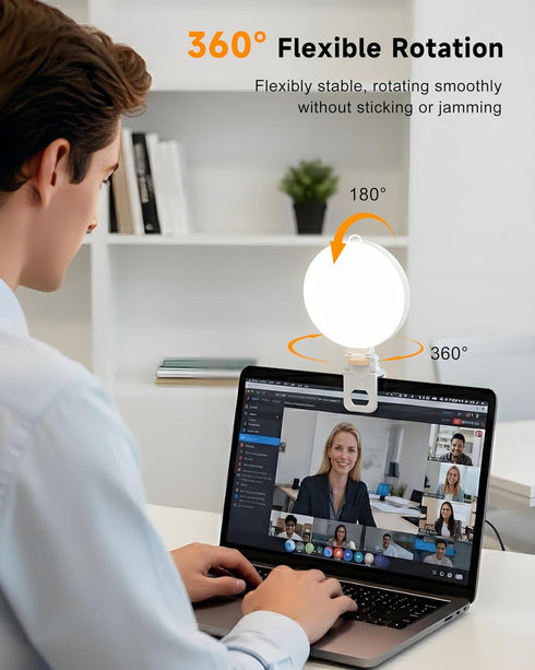 GSYXERGILES 3 10 Ring Light for Computer Monitor, Color Modes & Brightness Levels USB Clip on Ring Light for Laptop