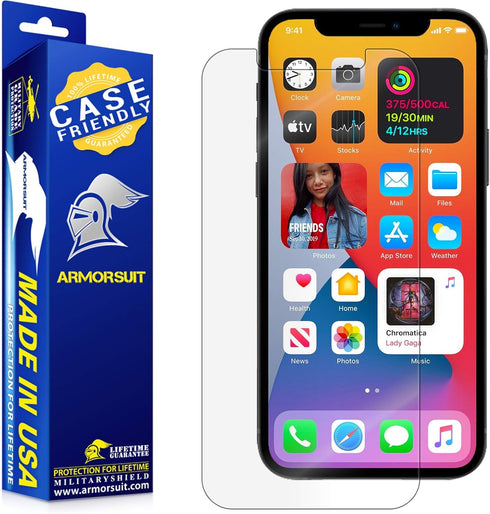 ArmorSuit MilitaryShield Screen Protector for iPhone 12 Pro Max (6.7"), Case Friendly HD Clear Film