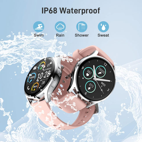 Smart Watch for Men Women Fitness, Bluetooth Smartwatch for Android iPhone, Waterproof Sport Running Digital Watch