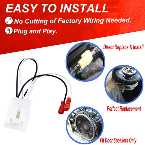 72-5602 Car Replacement Door Speaker Wiring Harness for 2011-2021 Ford F-150, Fusion, Escape, Focus, 2 PCS