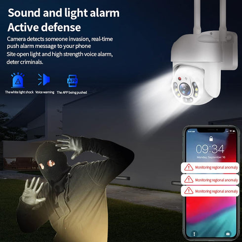 Security Camera Outdoor, 5G Dual Band 360° View Waterproof Camera with Motion Detection, Alarm, 2 Way Talk
