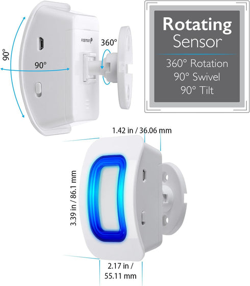 Fosmon WaveLink 51054HOM Add-On Door Motion Sensor Unit, White (No Receiver)