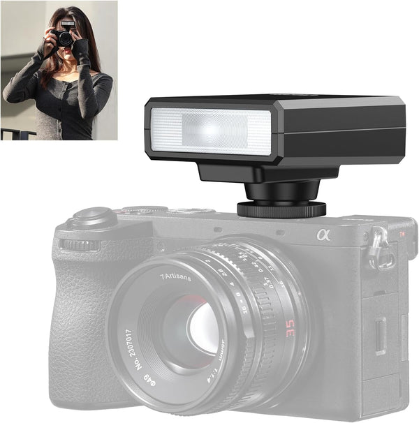 Ulanzi LM20 Camera Flash, Speedlite with GN12 / CCT 5600K for Canon, Fuji, Sony, Nikon, Panasonic, Olympus