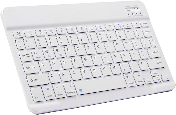 Ultra-Slim Bluetooth Keyboard, Portable Mini Wireless Rechargeable for Apple iPad iPhone Samsung Tablet Phone