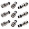 RG59 BNC Compression Connector Fixed Pin, All-Metal Nickel-Plated, 360 Radial Compression for