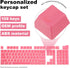 MECCANIXITY 108 Keys Pudding Keycaps Set OEM Profile 60 Percent ABS for Mechanical Keyboard Layout, Peach Pink Double Shot by MECCANIXITY
