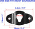 uxcell 10 Pcs Wall Mounting Speaker Hanger Brackets, 4.8cm Long Clothing Rack Iron Hanger Plate Accessories, Speaker