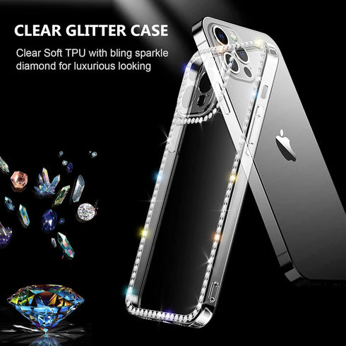 Bonitec Bling Case for iPhone 11 Pro Max, Luxury Shiny Cute 3D Glitter Sparkle Soft TPU Protective Cover with