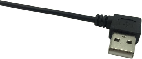 CERRXIAN 9Inch Micro USB Cable Combo - Left Angle Micro USB to USB 2.0 Type A Right Angle Male Data Sync Cable (Black,