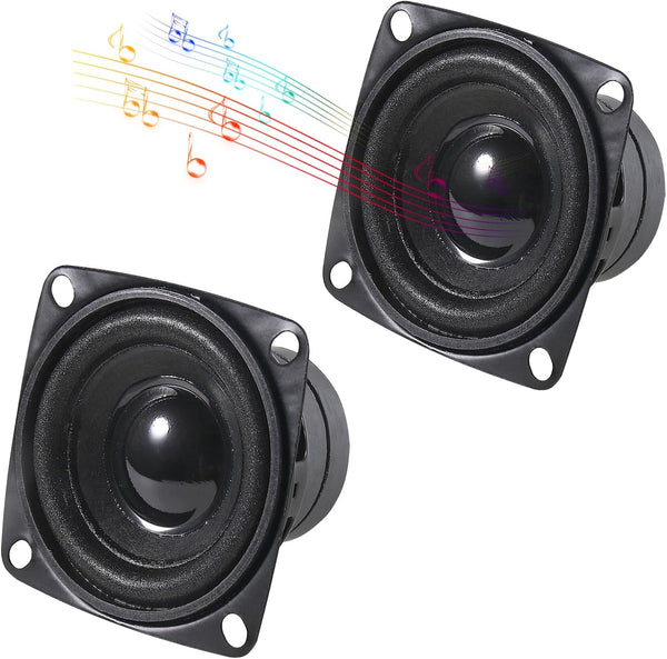 ALMOCN 2PCS 2" 8Ohm 10W DIY Small Full Range Audio Speaker Stereo Woofer