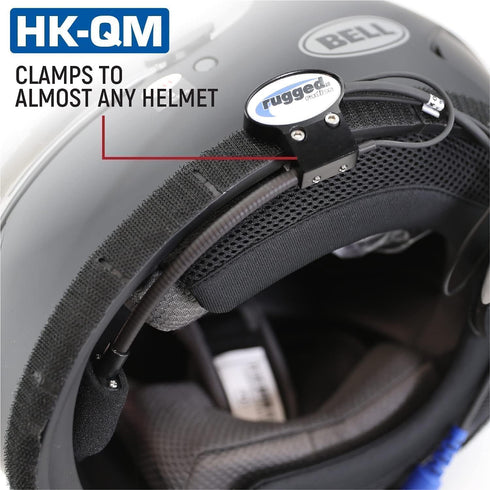 Rugged Install Clip Mount for Helmet Headset Speakers and Mic Boom for Racing Radios, Universal Fit with Tools Included