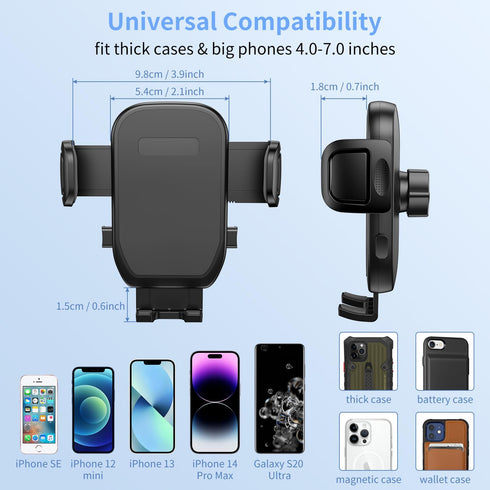 Cup Phone Mount for Car, Upgraded Universal Cradle Holder with Adjustable Neck for iPhone, Samsung, and More