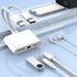 Multi Lightning + USB C to USB Adapter, 3 in 1 USB OTG Adapter + 3.5mm Audio Headphone Jack + Fast Charging Port for