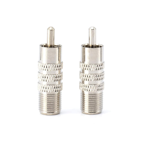 THE CIMPLE CO - RF (F81) and RCA Coaxial Adapter, 4 Pack for RG11, RG6, RG59, RG58, SDI, CCTV